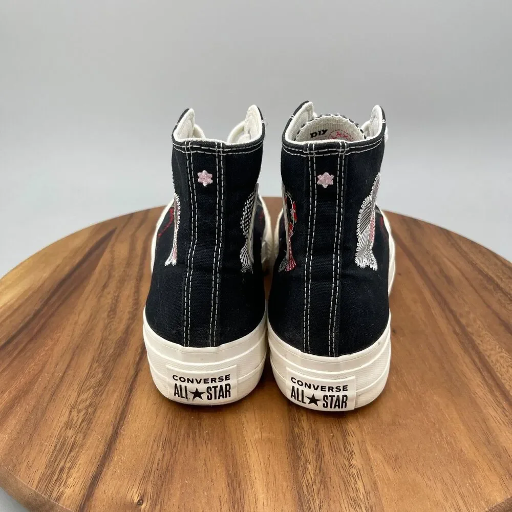 Converse Chuck Taylor All Star Lift Shoes Womens 8.5 Platform Crafted Patchwork